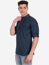 Men Pure Cotton Broad Placket Short Kurta